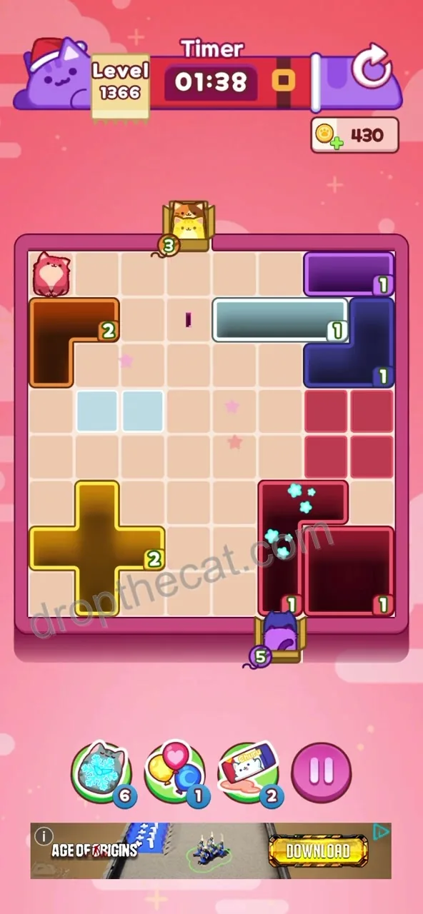 Drop The Cat Level 1366 step 3