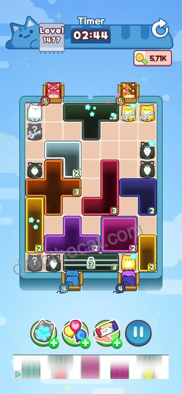 Drop The Cat Level 1477 step 2