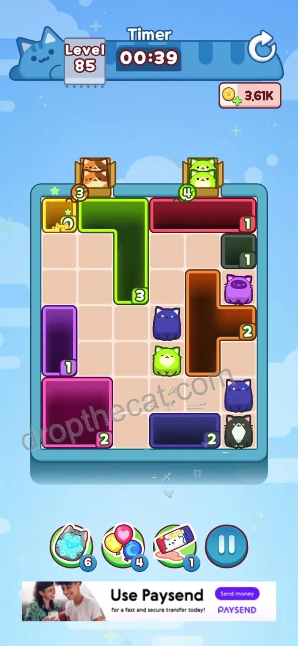 Drop The Cat Level 85 step 3