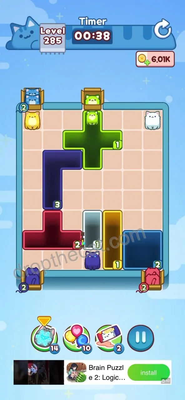 Drop The Cat Level 285 step 3