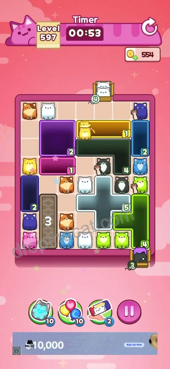 Drop The Cat Level 597 step 1