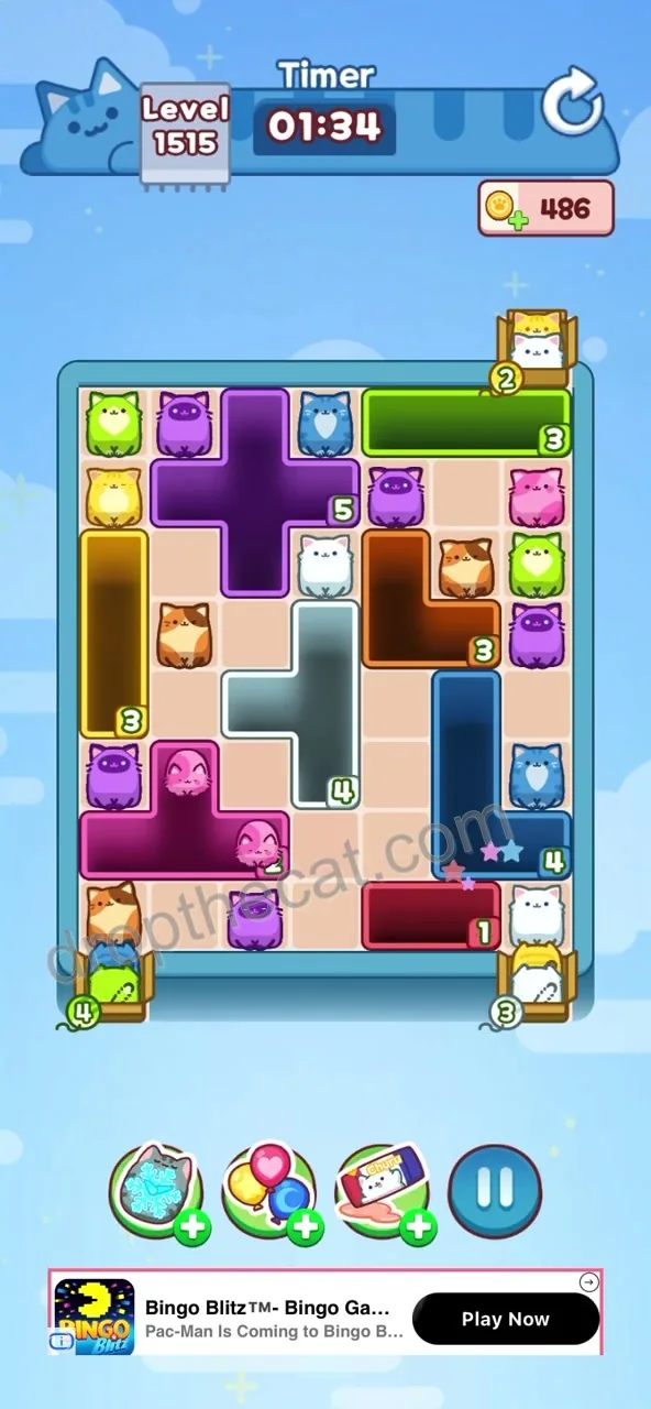 Drop The Cat Level 1515