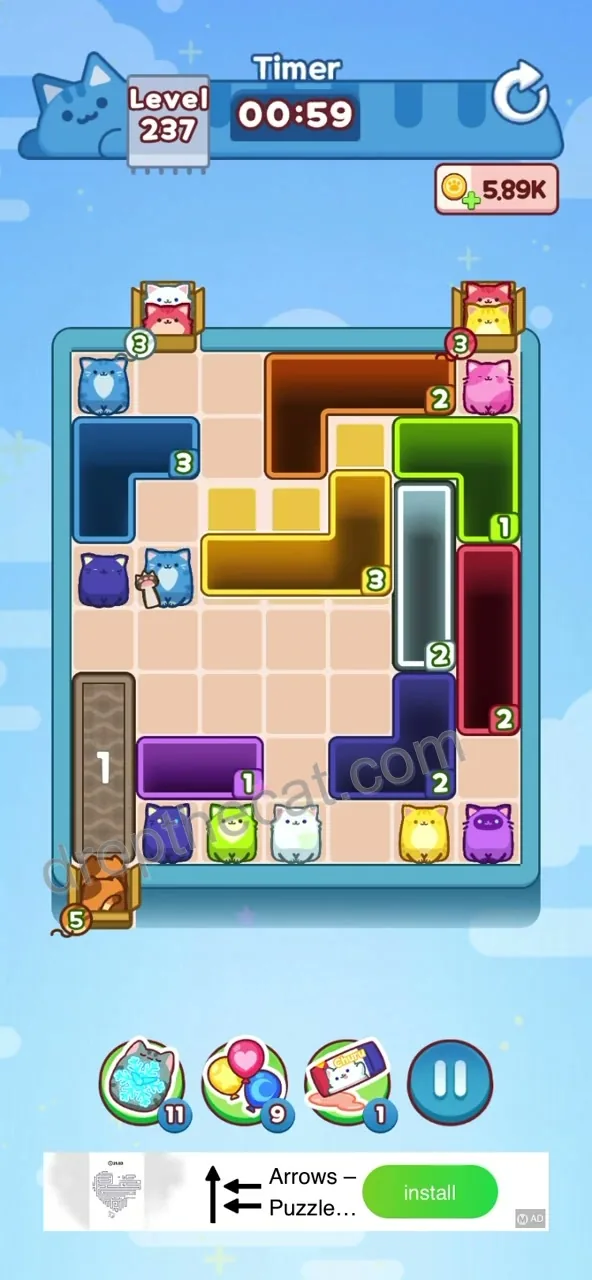 Drop The Cat Level 237 step 2