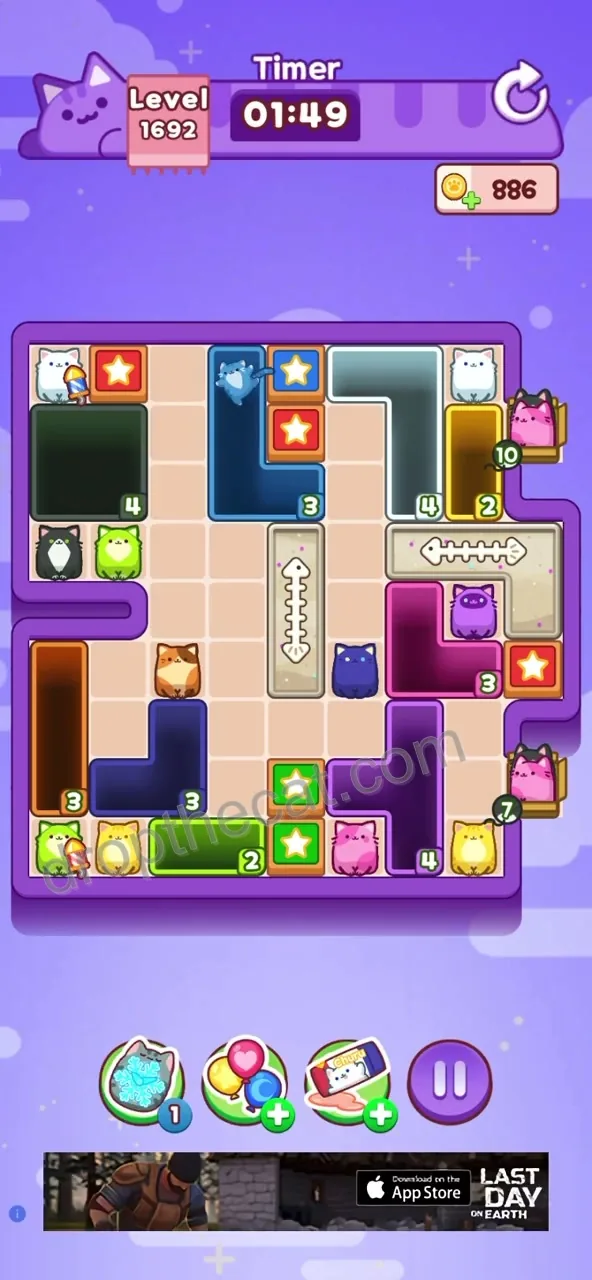 Drop The Cat Level 1692