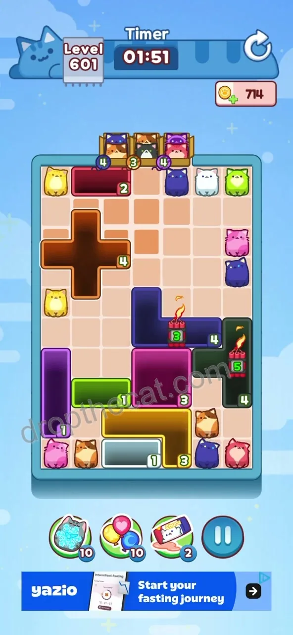 Drop The Cat Level 601 step 1