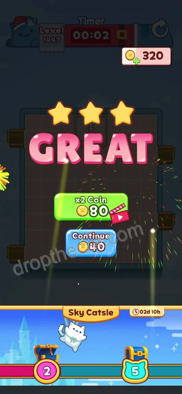 Drop The Cat Level 1447 step 4