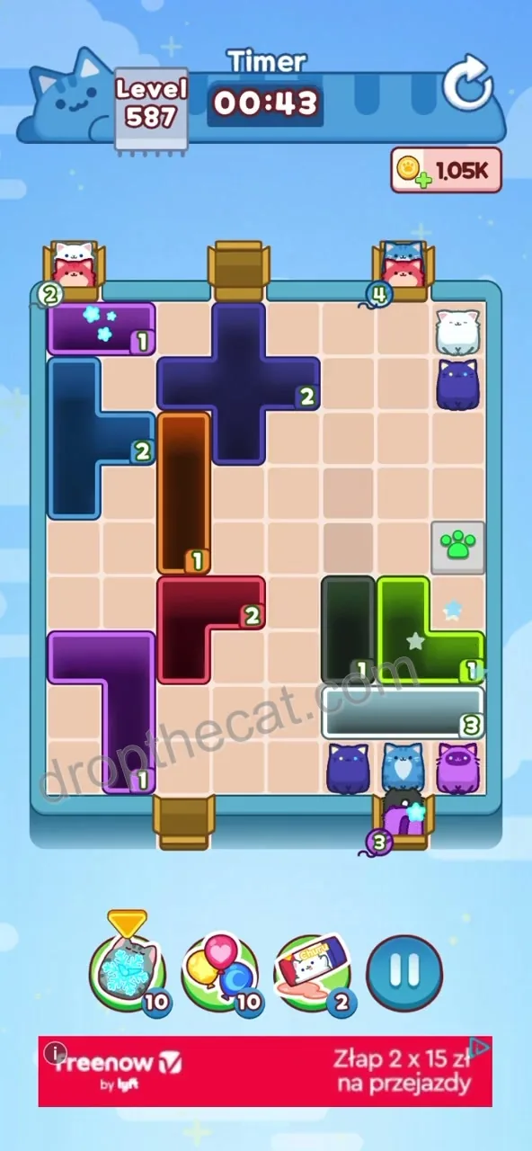 Drop The Cat Level 587 step 3