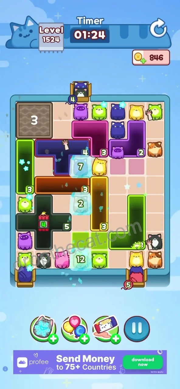 Drop The Cat Level 1524