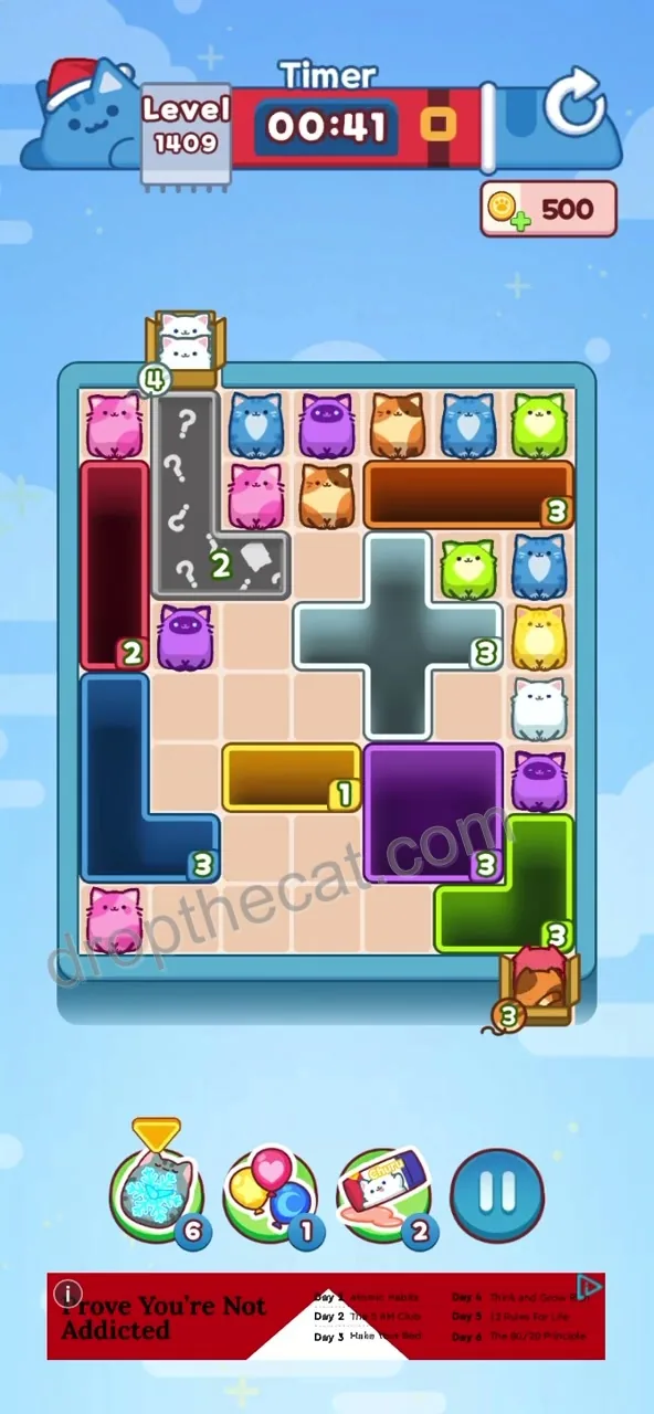 Drop The Cat Level 1409 step 2