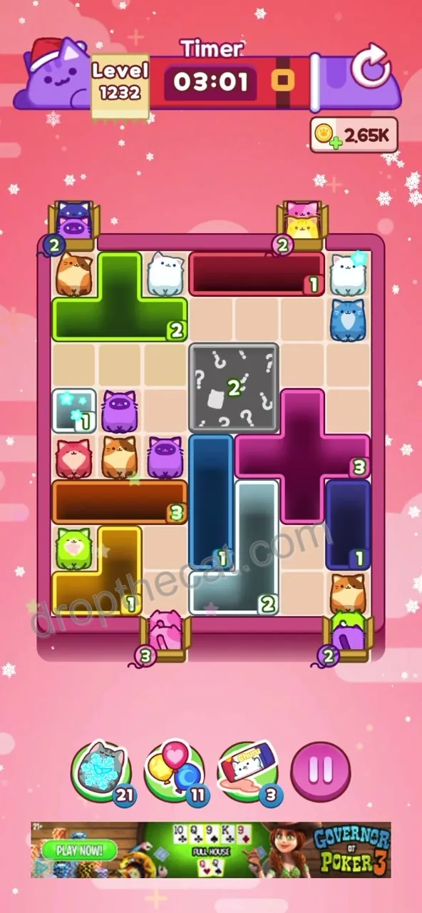 Drop The Cat Level 1232 step 1