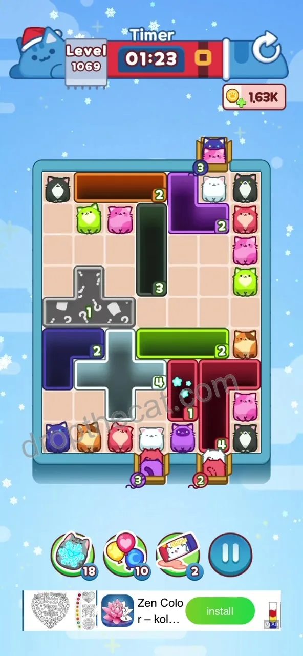Drop The Cat Level 1069 step 3