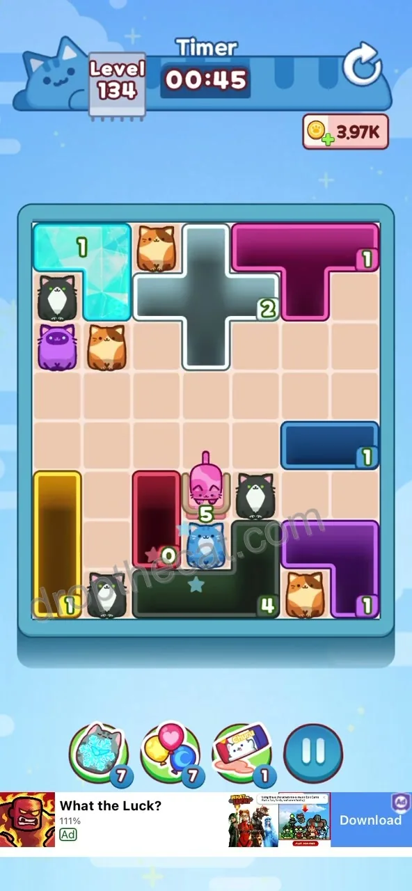 Drop The Cat Level 134 step 3