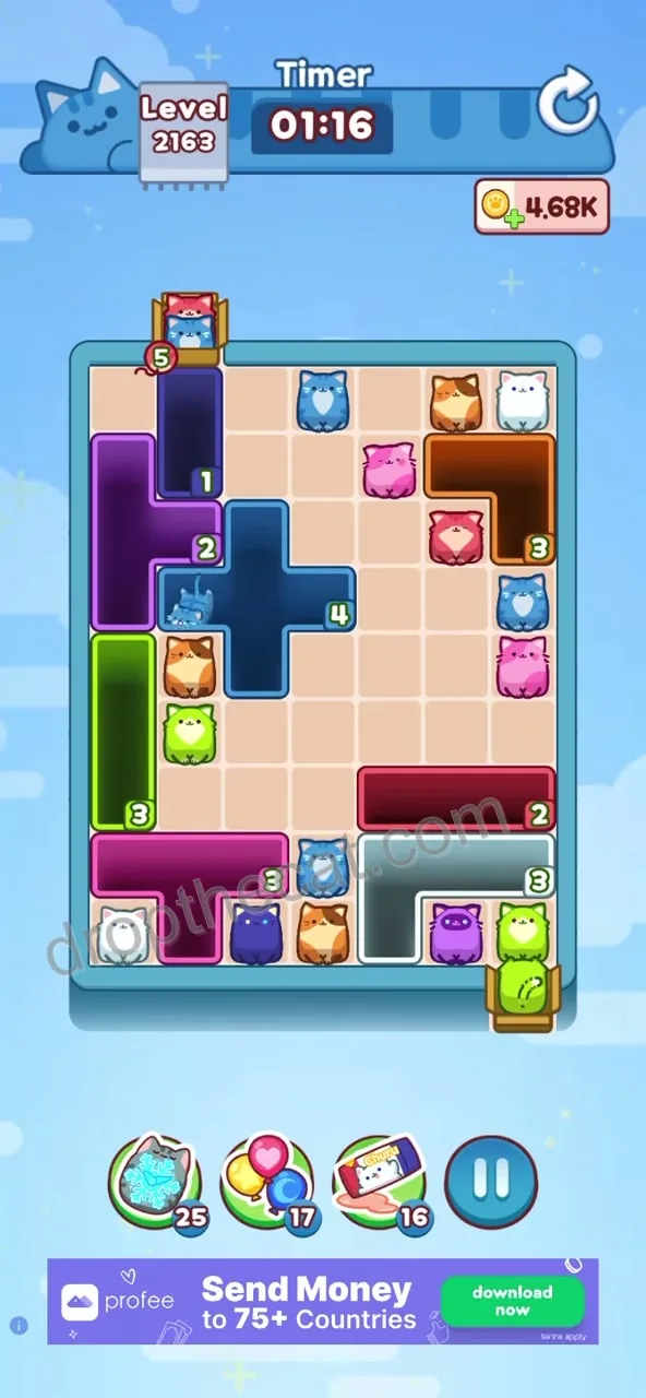 Drop The Cat Level 2163 step 2