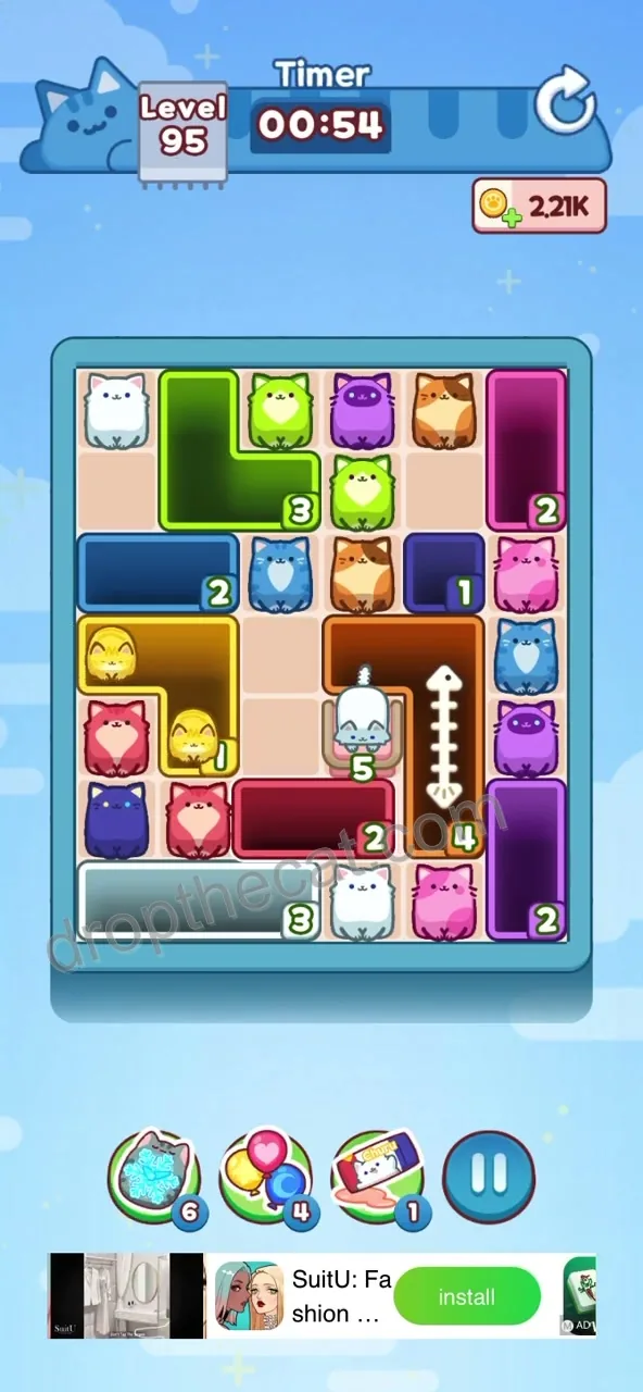 Drop The Cat Level 95 step 1