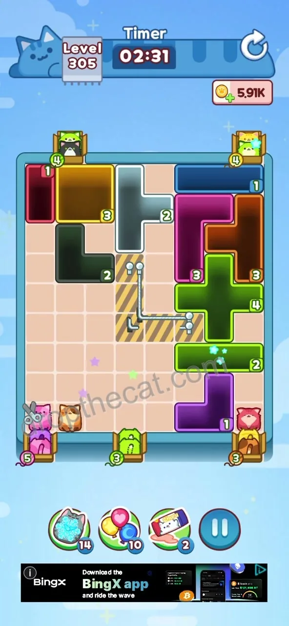Drop The Cat Level 305 step 2