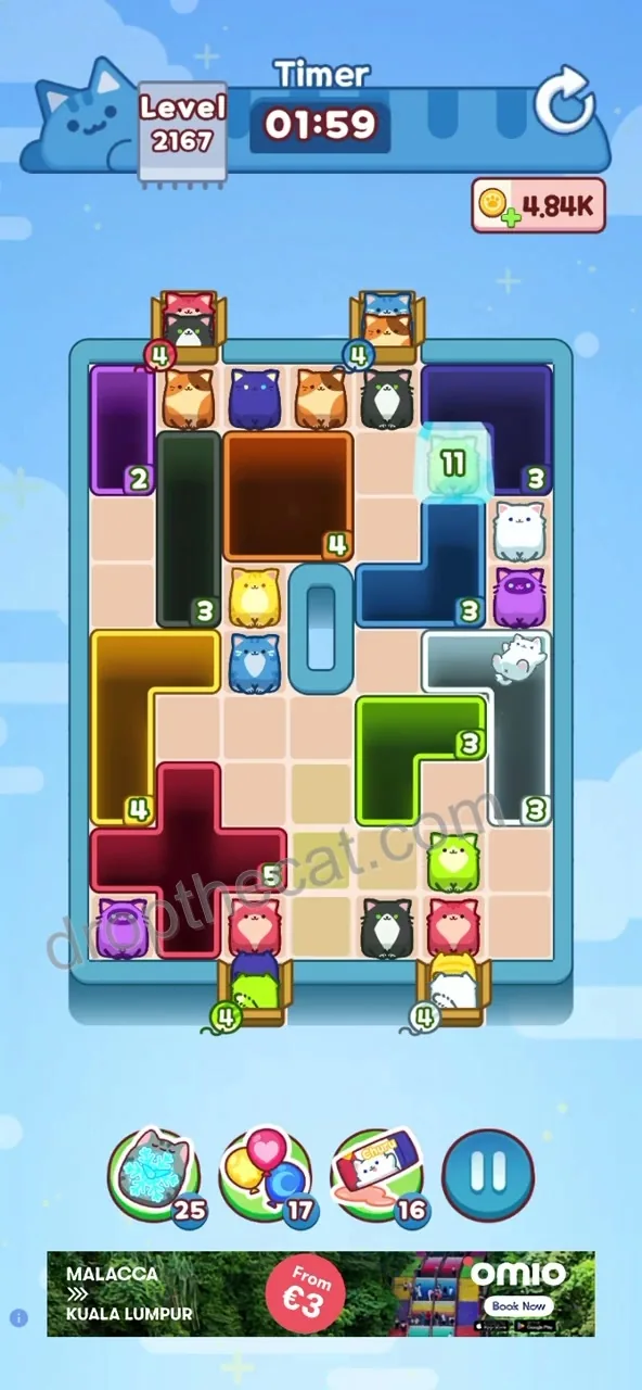 Drop The Cat Level 2167