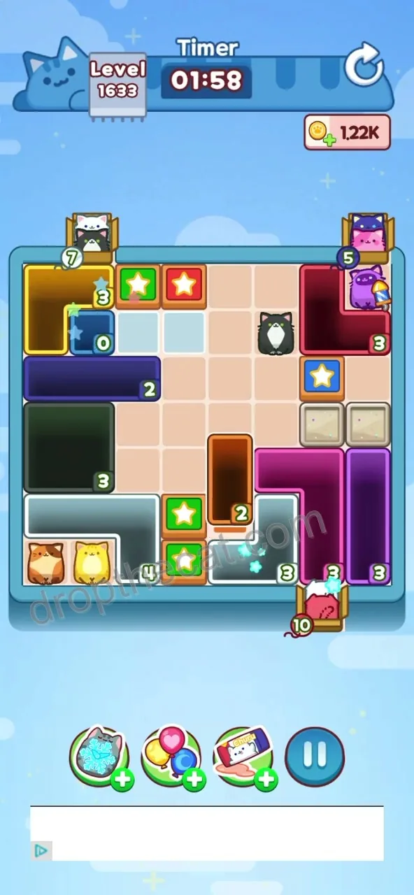 Drop The Cat Level 1633 step 1