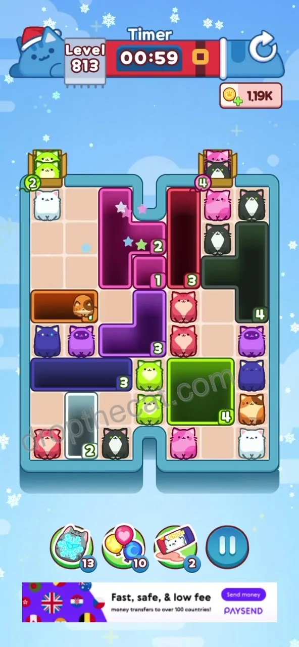 Drop The Cat Level 813 step 1