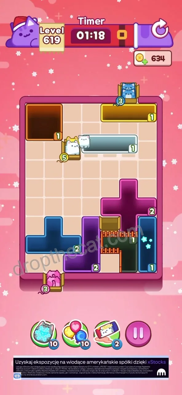 Drop The Cat Level 619 step 3