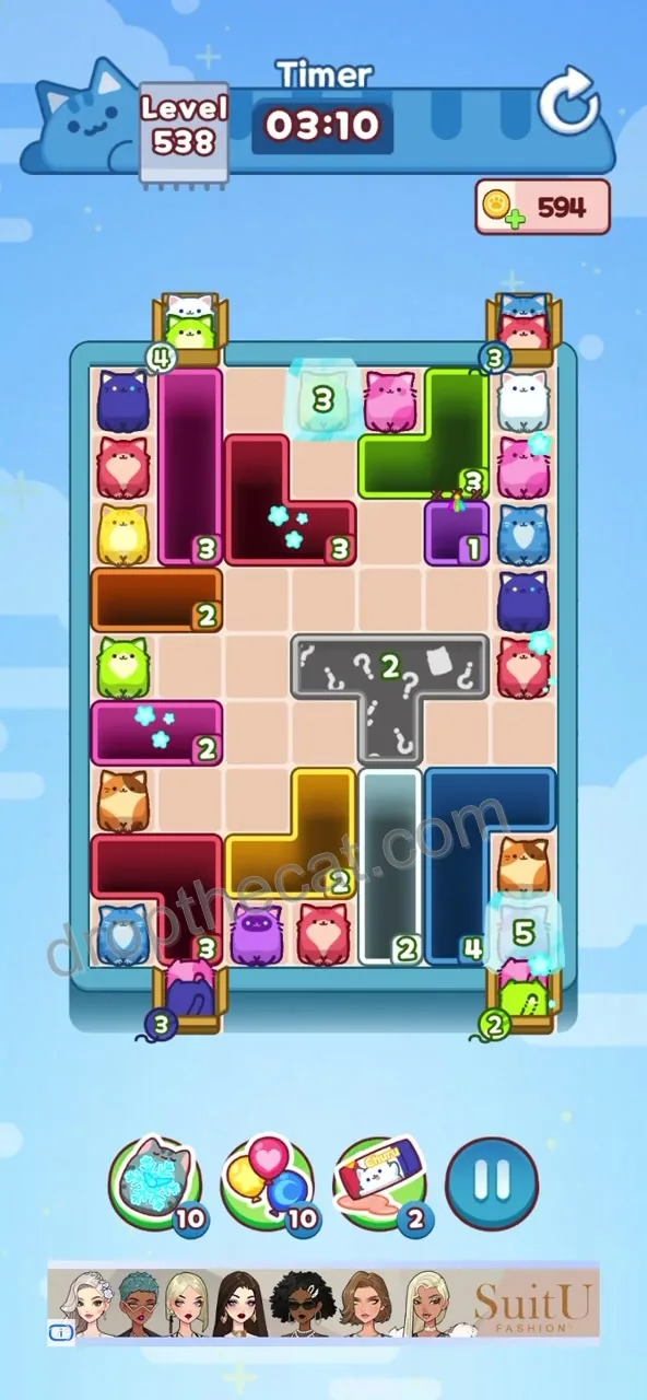 Drop The Cat Level 538 step 1