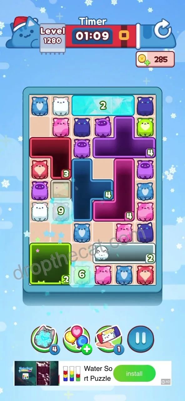 Drop The Cat Level 1280 step 1