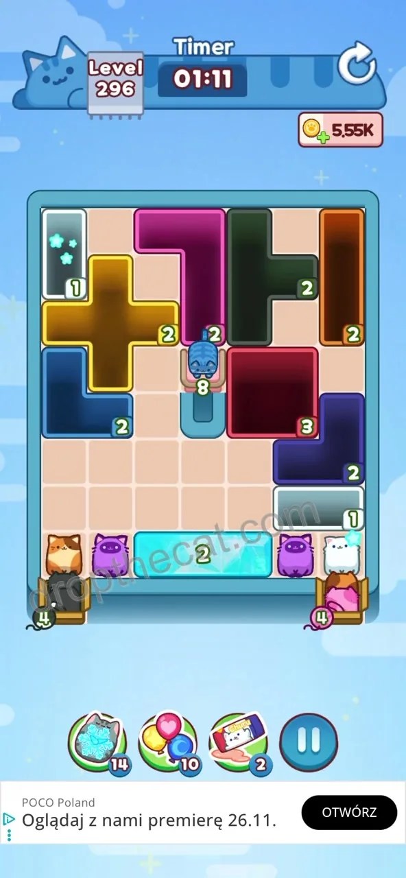 Drop The Cat Level 296 step 1