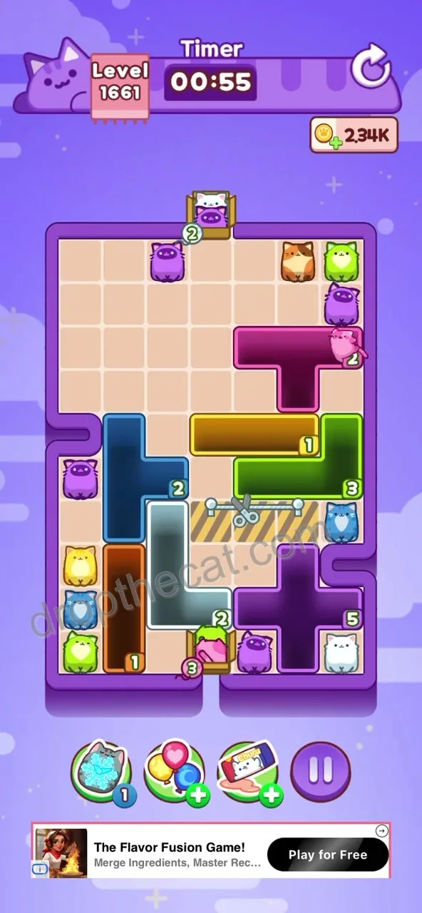 Drop The Cat Level 1661 step 3