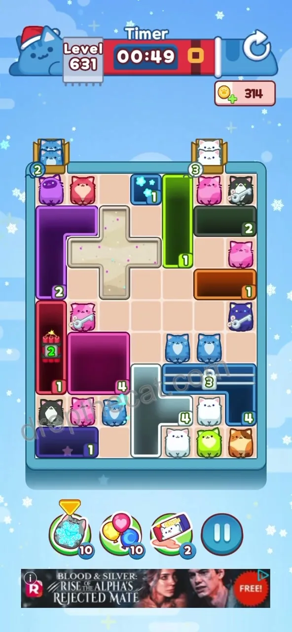 Drop The Cat Level 631 step 2