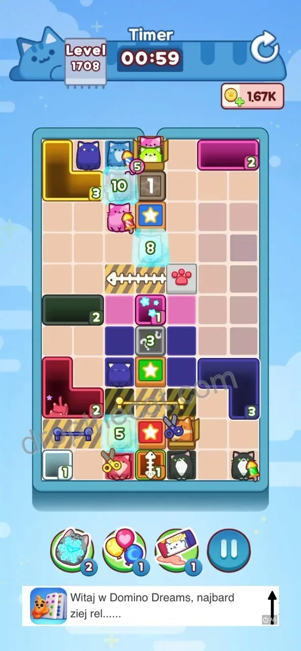 Drop The Cat Level 1708
