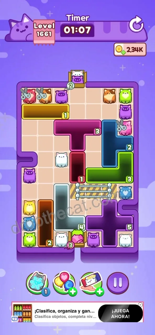 Drop The Cat Level 1661 step 2