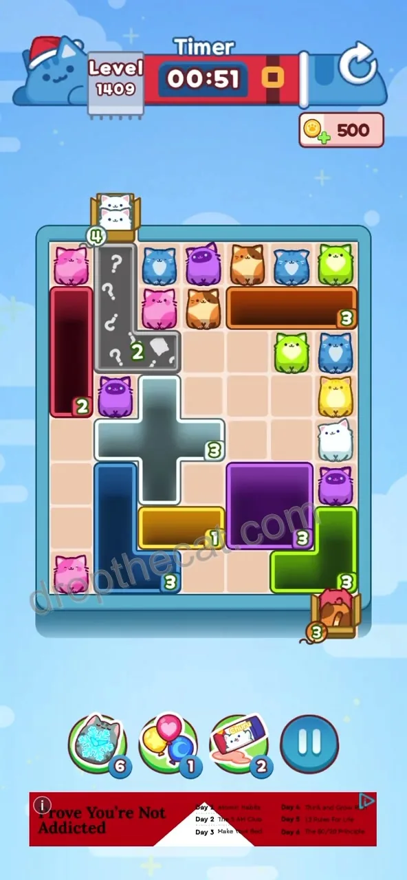 Drop The Cat Level 1409 step 1