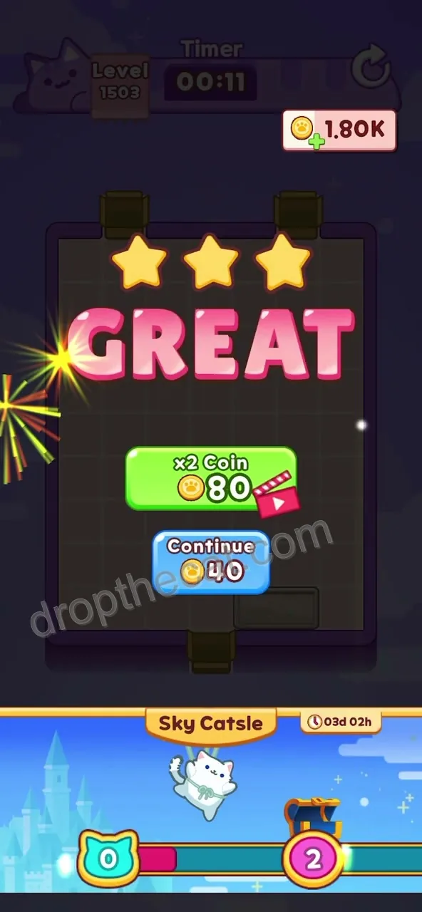 Drop The Cat Level 1503 step 4