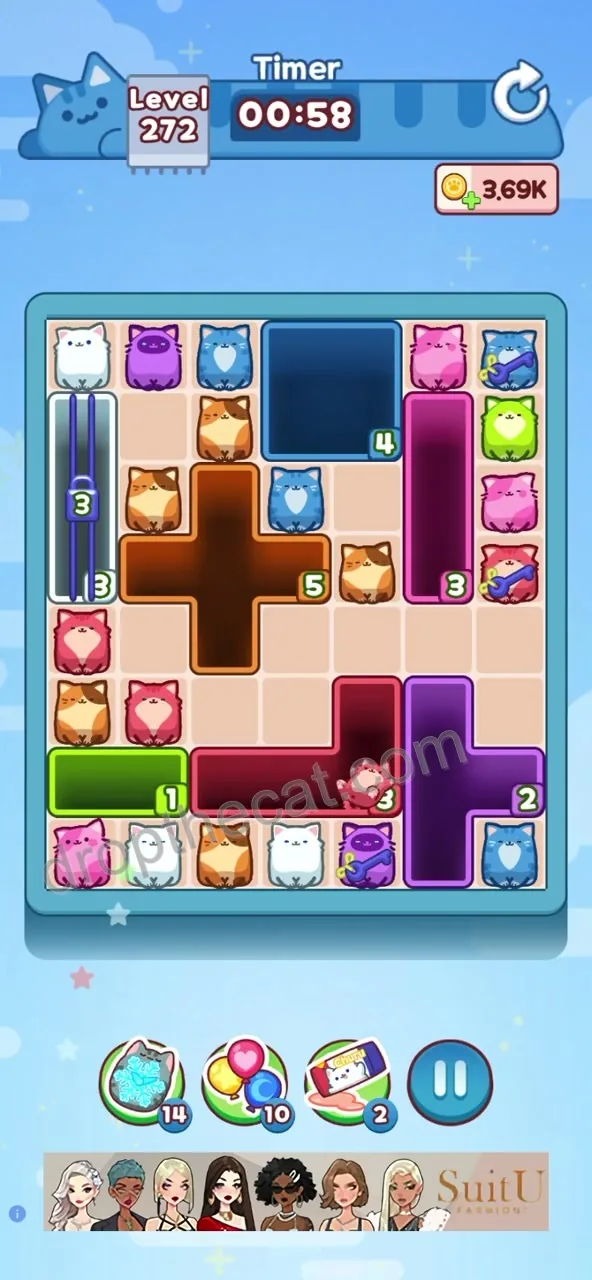 Drop The Cat Level 272 step 1