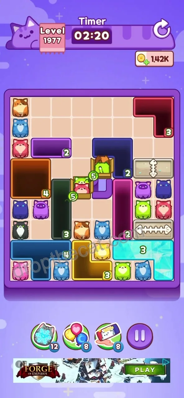 Drop The Cat Level 1977 step 1