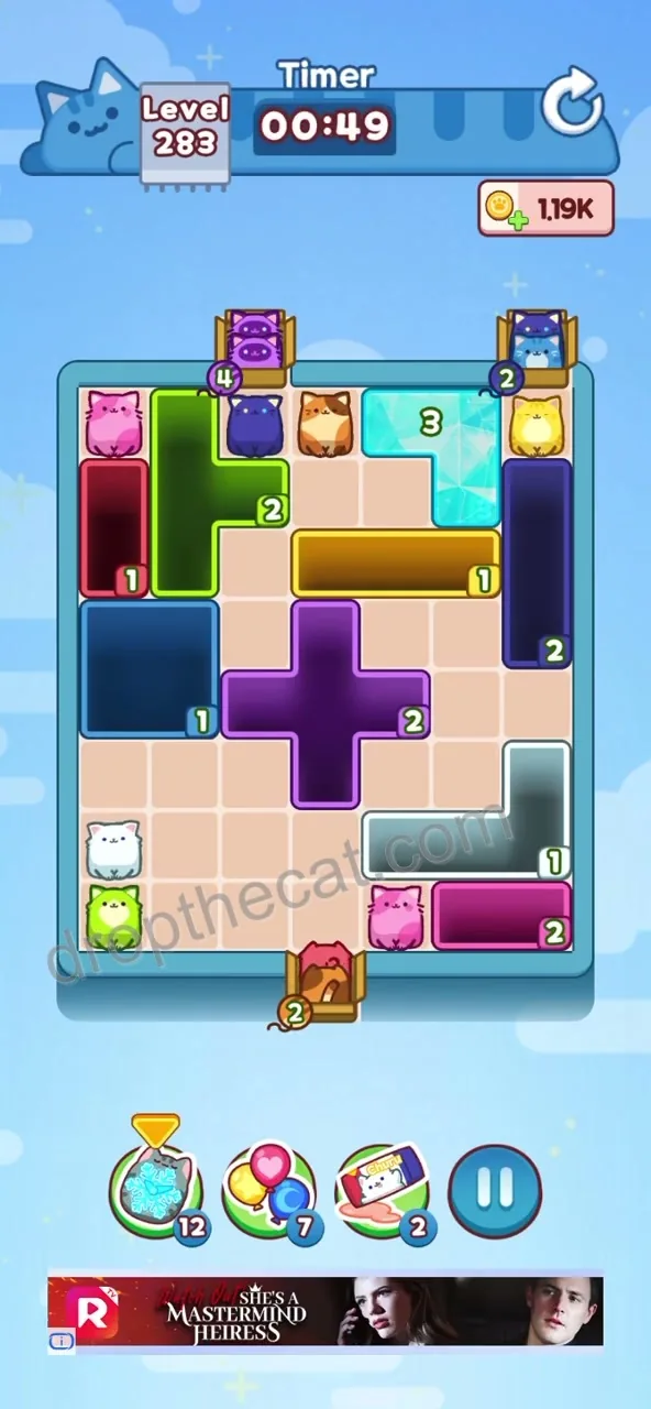 Drop The Cat Level 283 step 2