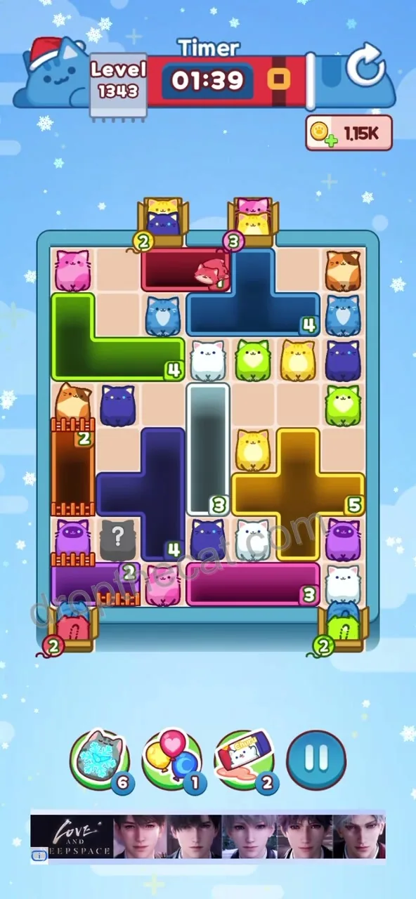 Drop The Cat Level 1343