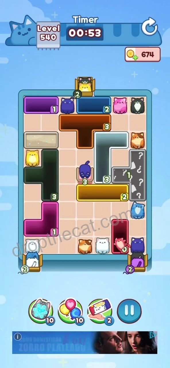 Drop The Cat Level 540 step 2