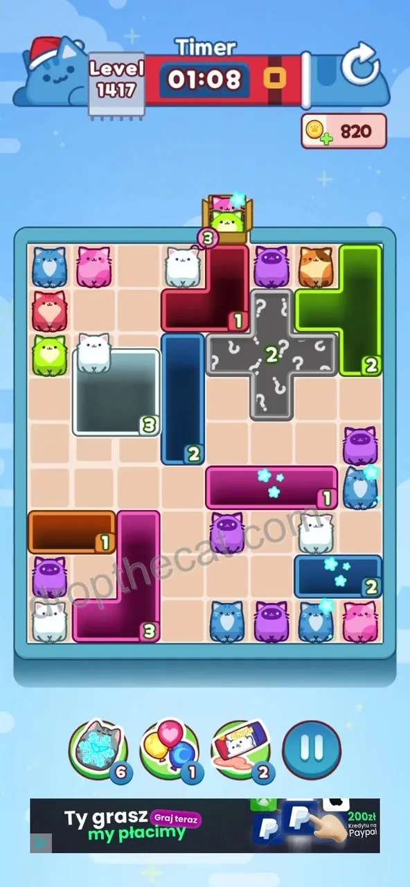 Drop The Cat Level 1417 step 1