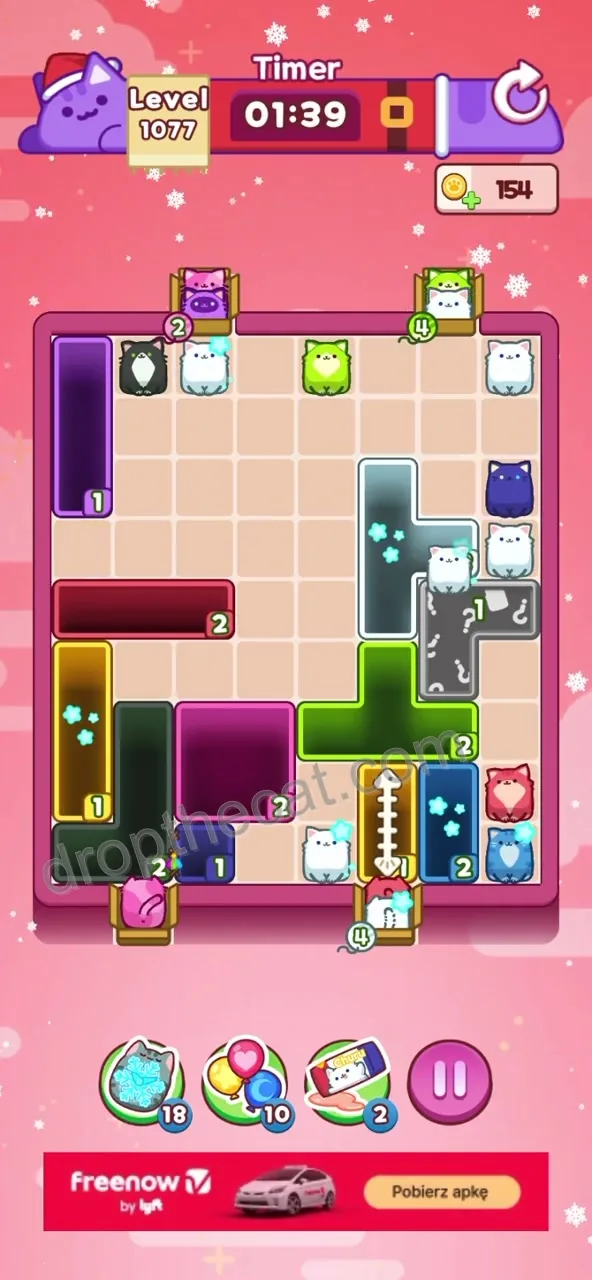 Drop The Cat Level 1077 step 3