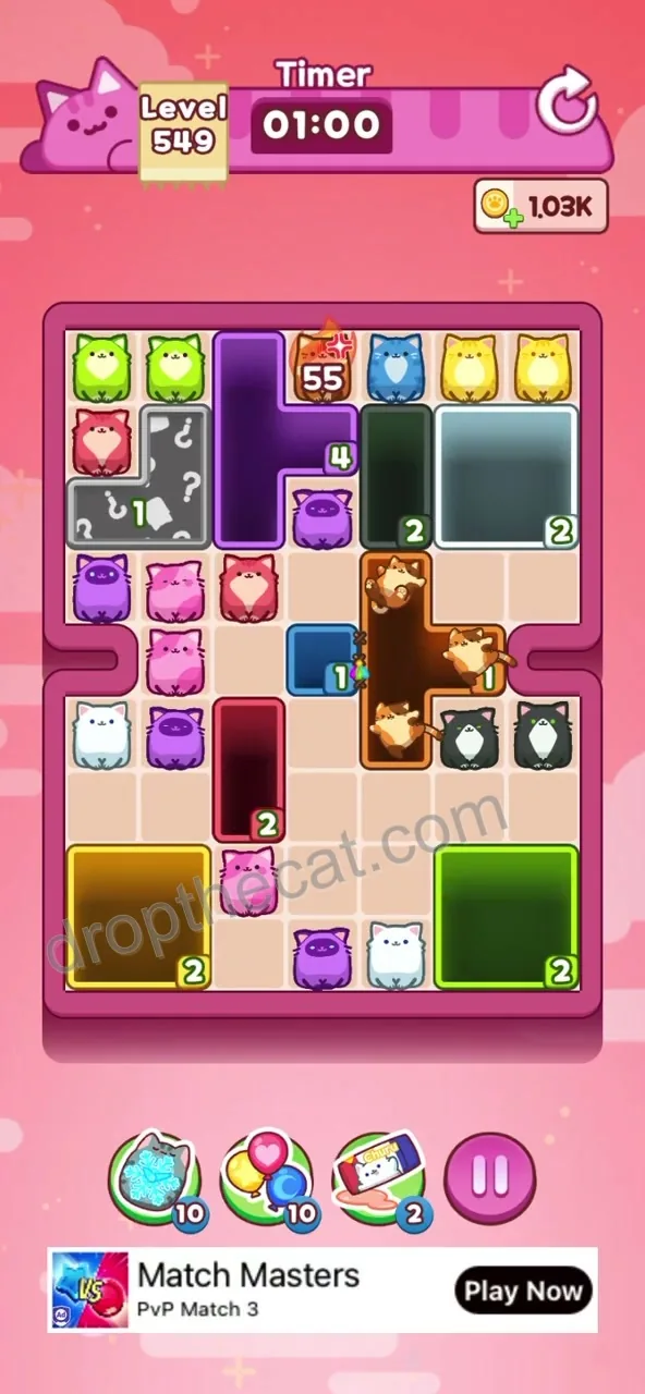 Drop The Cat Level 549 step 1