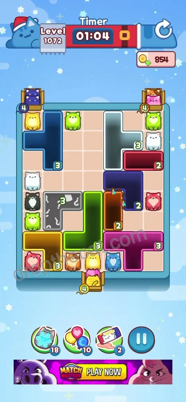 Drop The Cat Level 1072 step 1