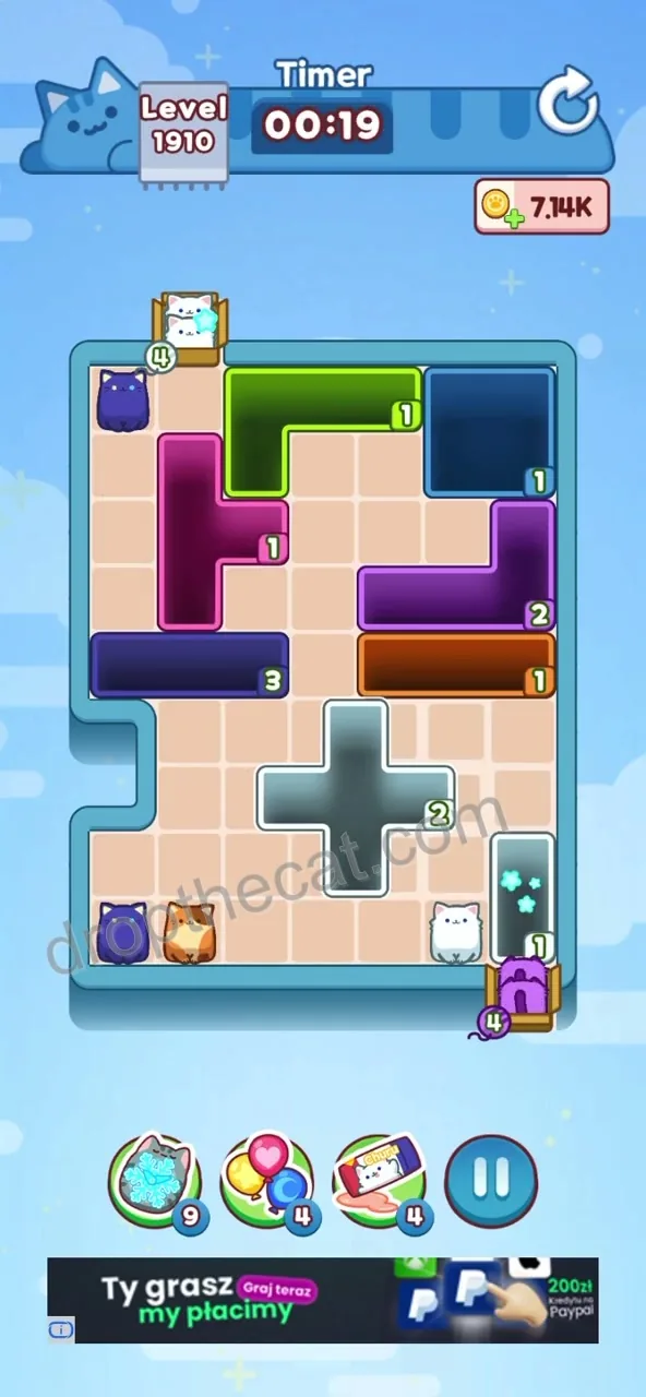 Drop The Cat Level 1910 step 3