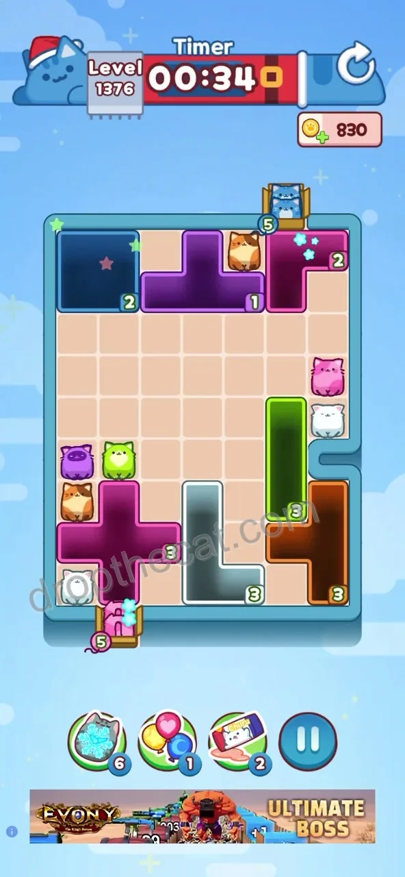 Drop The Cat Level 1376 step 3