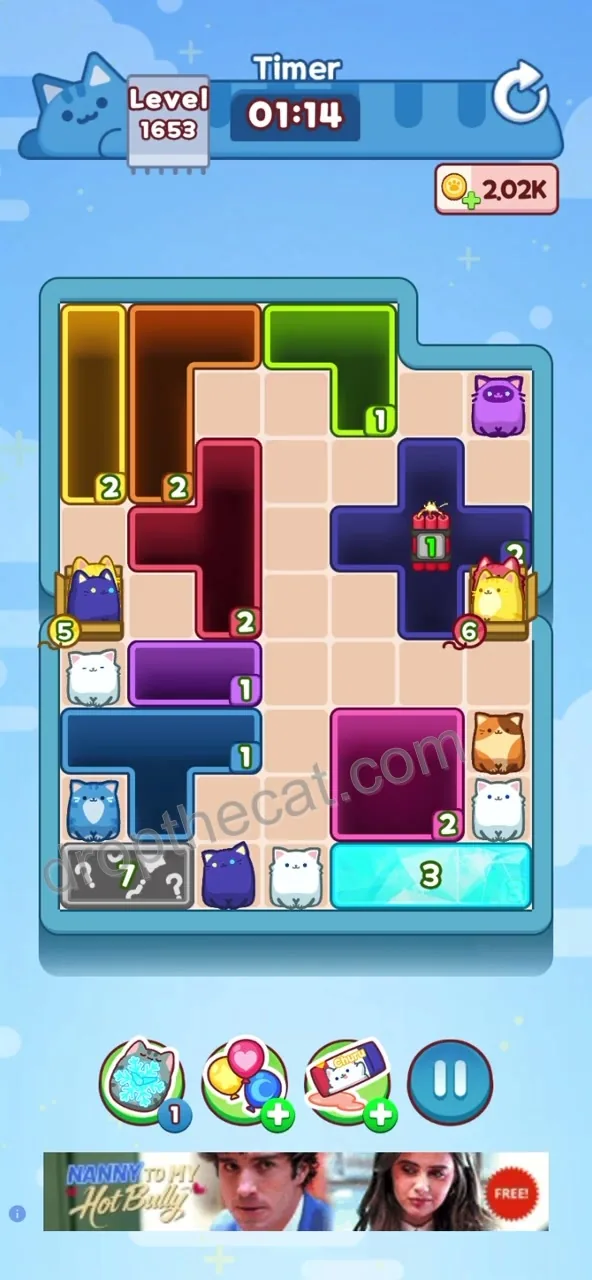 Drop The Cat Level 1653 step 2