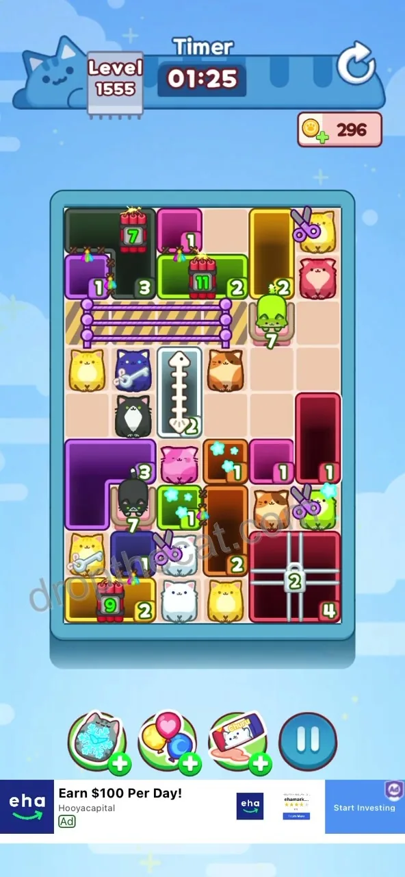 Drop The Cat Level 1555 step 1