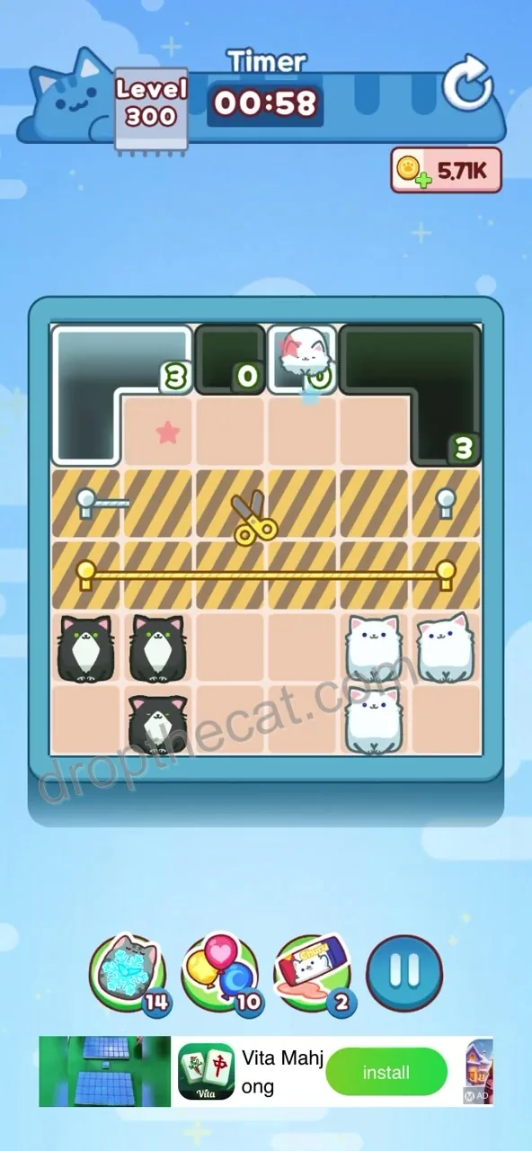 Drop The Cat Level 300 step 1