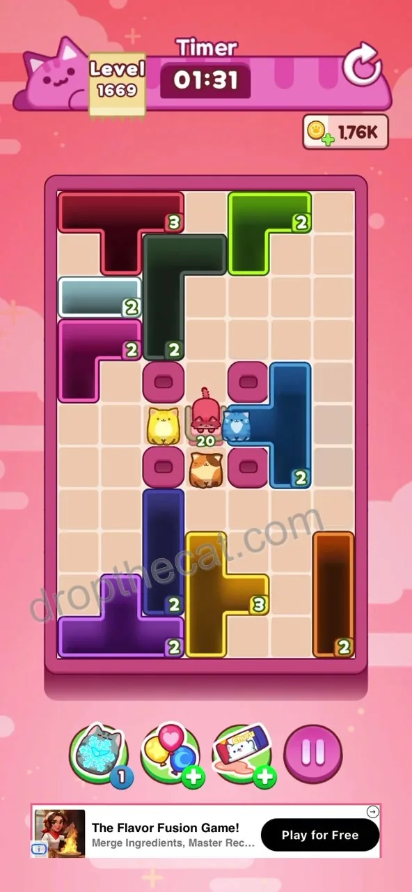 Drop The Cat Level 1669 step 2