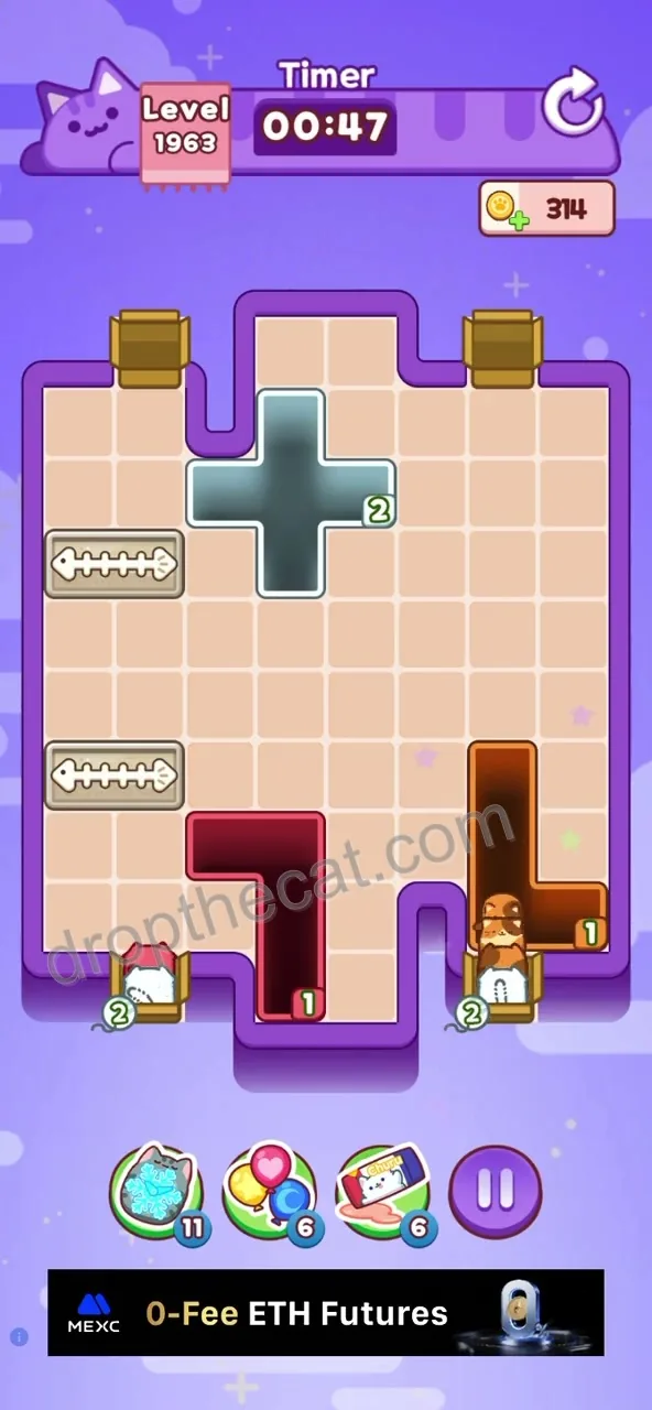 Drop The Cat Level 1963 step 3