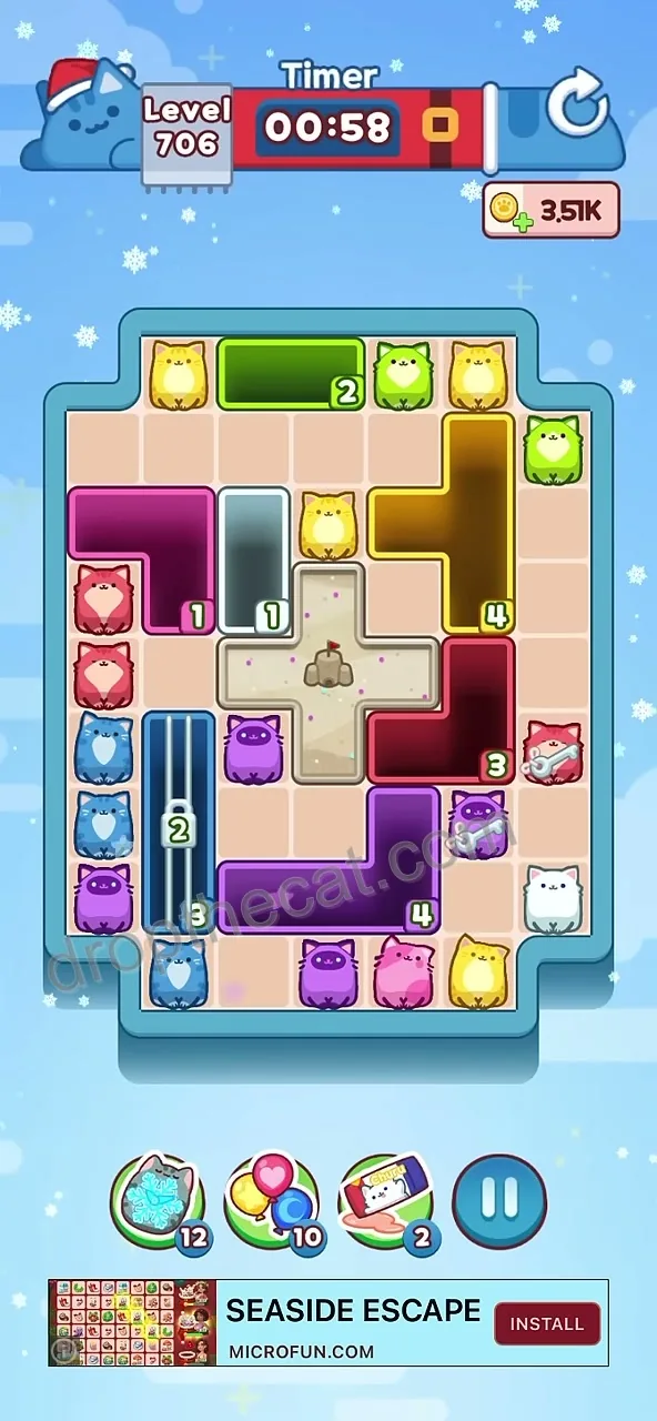 Drop The Cat Level 706 step 1