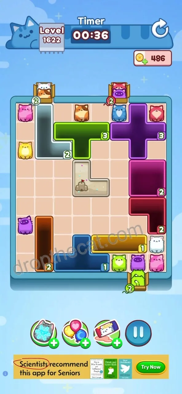 Drop The Cat Level 1622 step 2